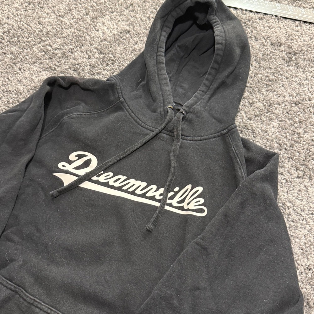 Rare Dreamville Records Hoodie Mens Black Good Script Logo Streetwear Size M